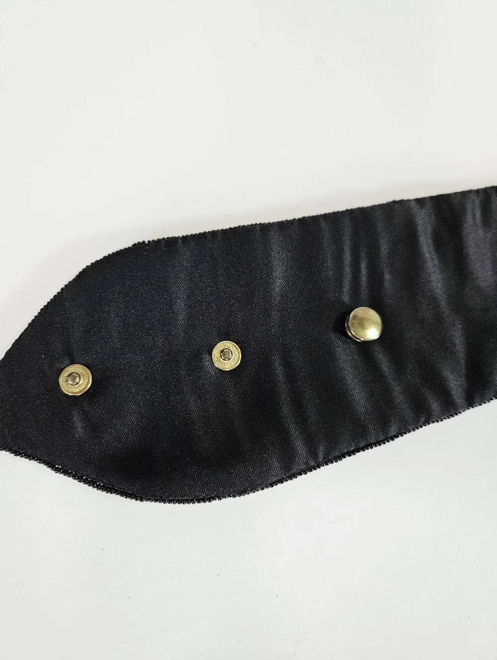 Vintage Cadaz Intricate Seed Beaded Peacock Feather Fold Over Statement Belt